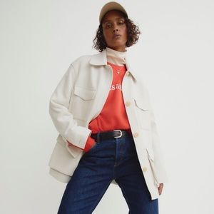H&M Oversized shacket in cream